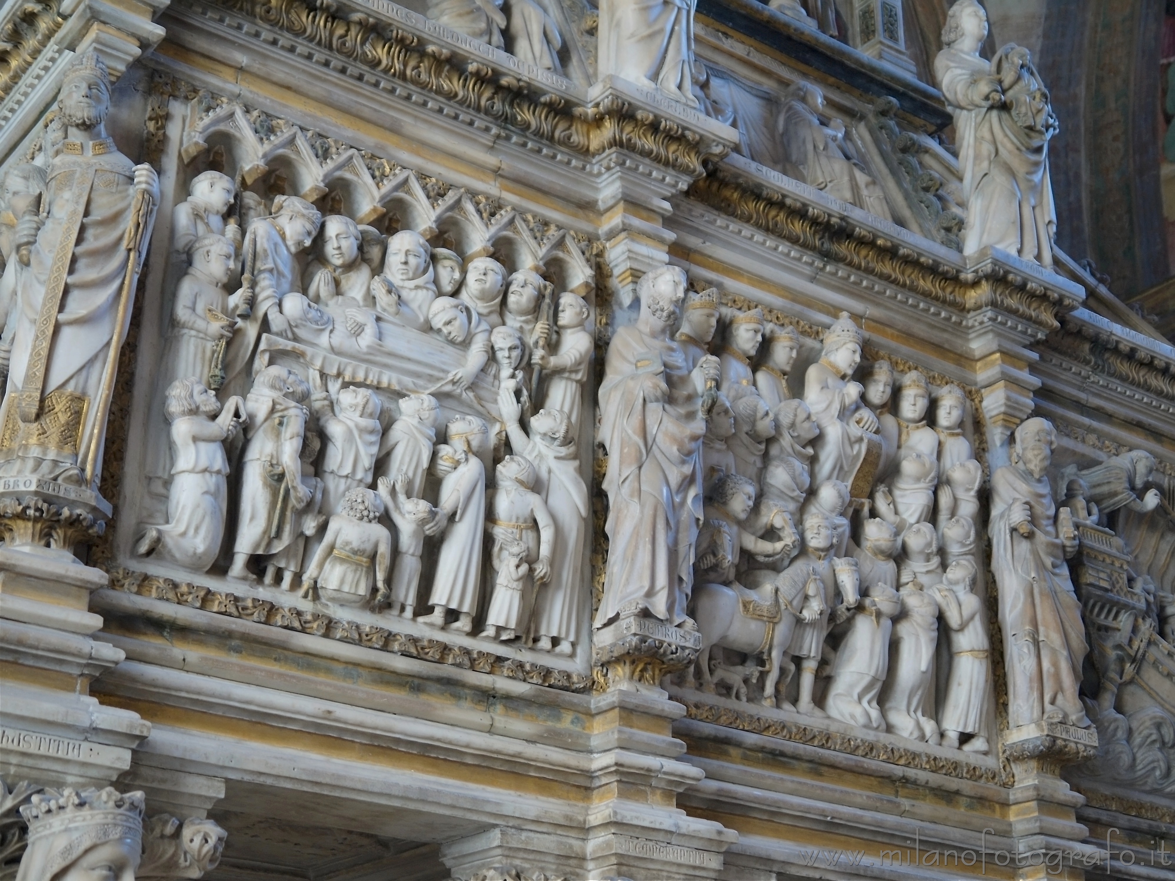 Milan (Italy): Detail of the Ark of Saint Peter Martyr in the Portinari Chapel - Milan (Italy)