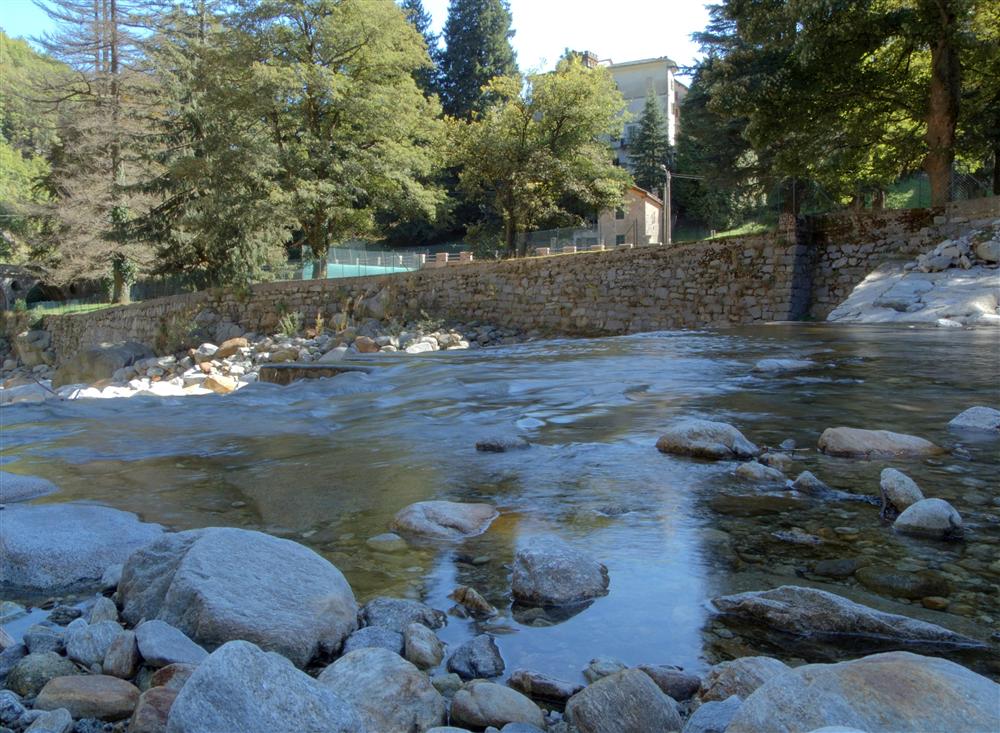Rosazza (Biella, Italy) - The river Cervo, flowing along the street