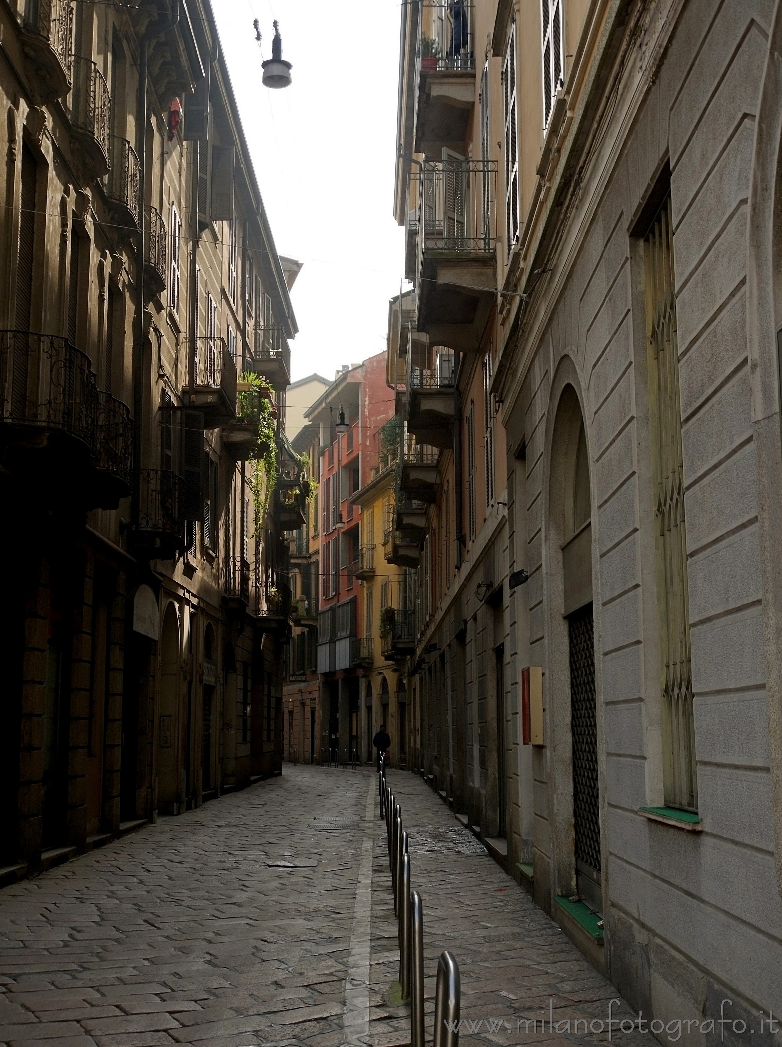 Milan (Italy): Narrow historical street in the old center - Milan (Italy)