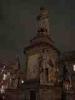 Milan (Italy): Statue of Leonardo da Vinci in Scala Square by night