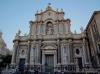 Catania (Italy): Facade of the Duomo at darkening