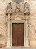 Felline frazione di Alliste (Lecce): Portone della Chiesa della Madonna Addolorata