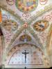 Milan (Italy): Ceiling covered with frescoes of the private chapel of Villa Mirabello
