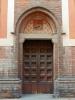 Milan (Italy): Side door of the Church of Santa Maria del Carmine