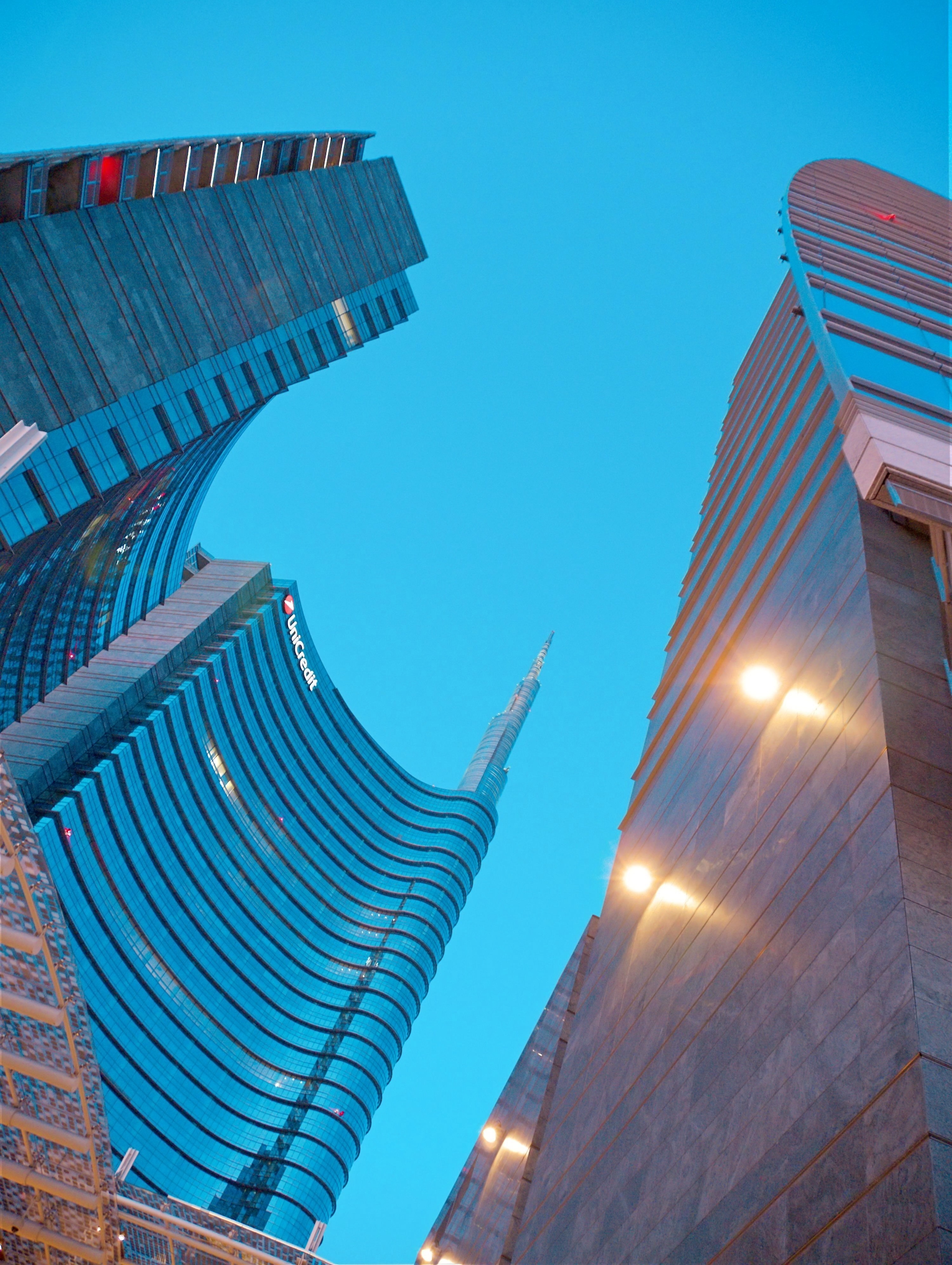 Milan (Italy): The Unicredit towers at darkening - Milan (Italy)