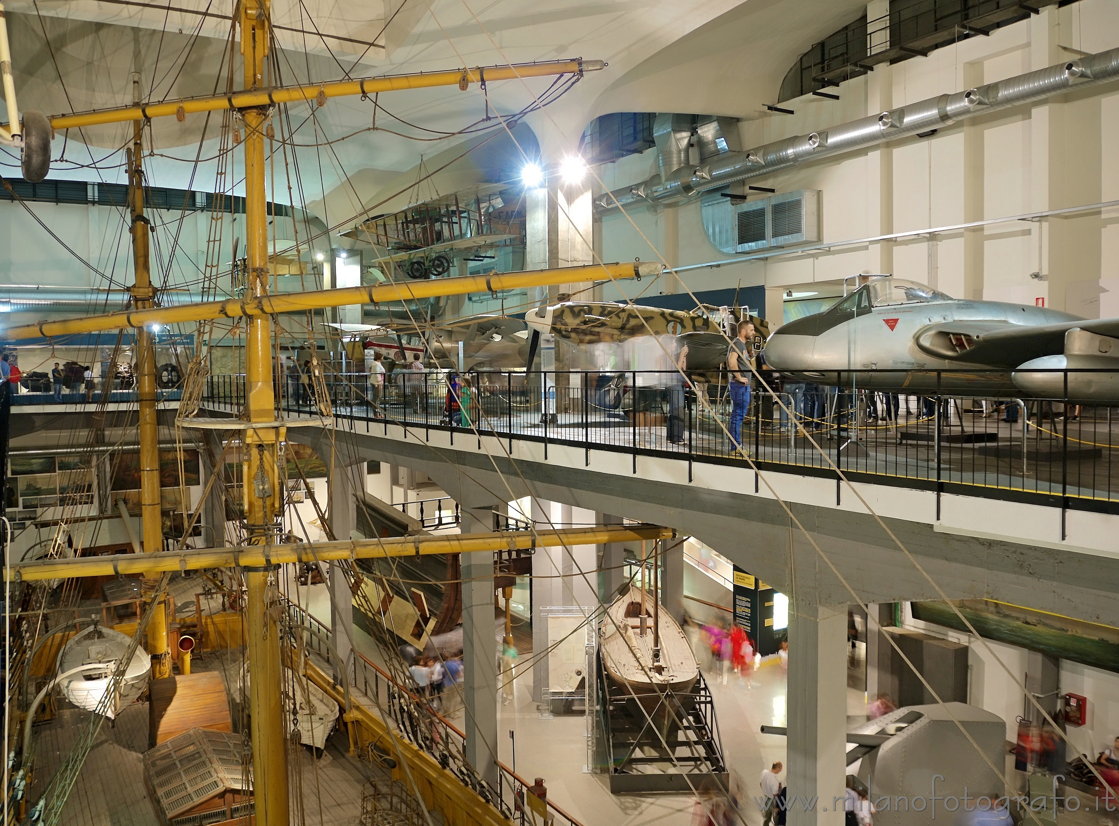 Milan (Italy): Naval air pavilion of the Museum of Science and Technology - Milan (Italy)