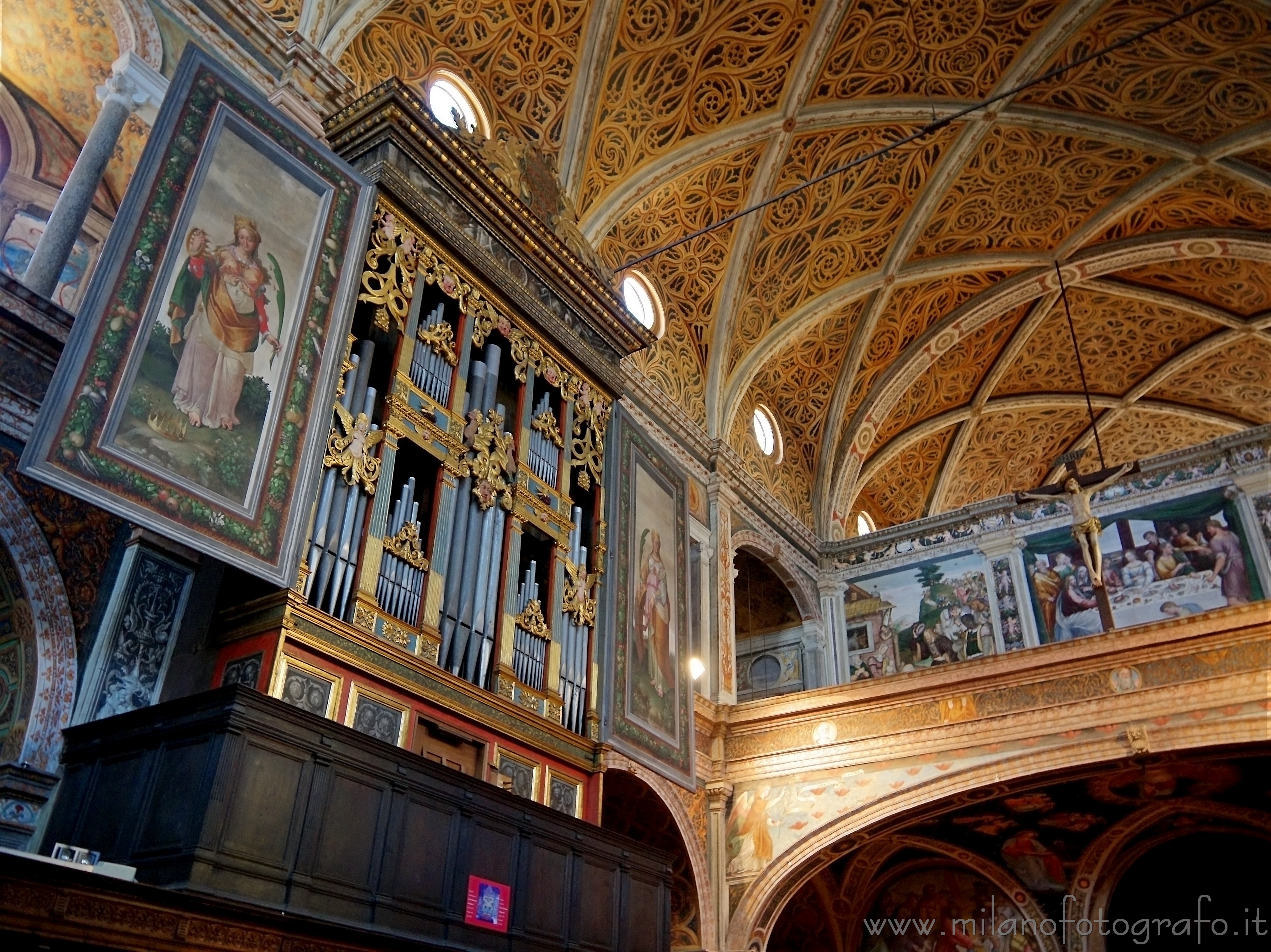 Milan (Italy): Detail inside the church of San Maurizio - Milan (Italy)