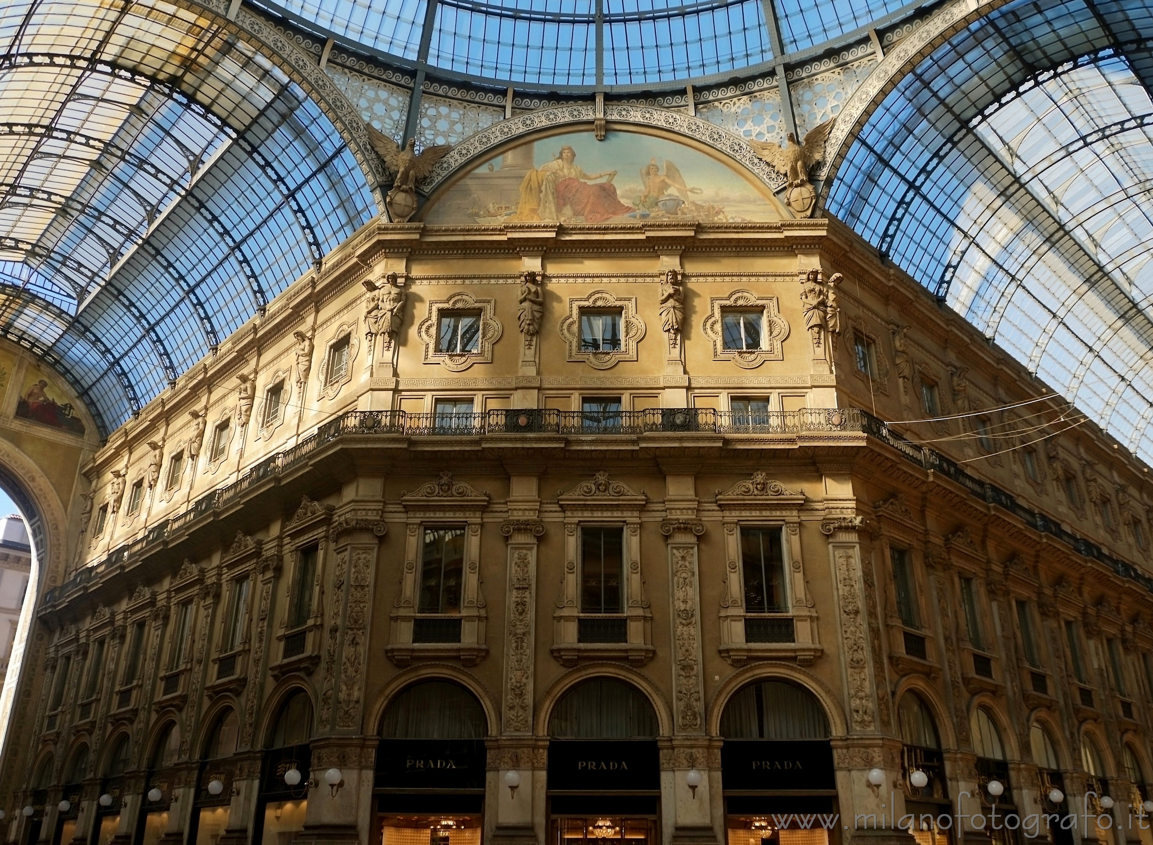 Milan (Italy) - Detail inside the Vittorio Emanuele Gallery