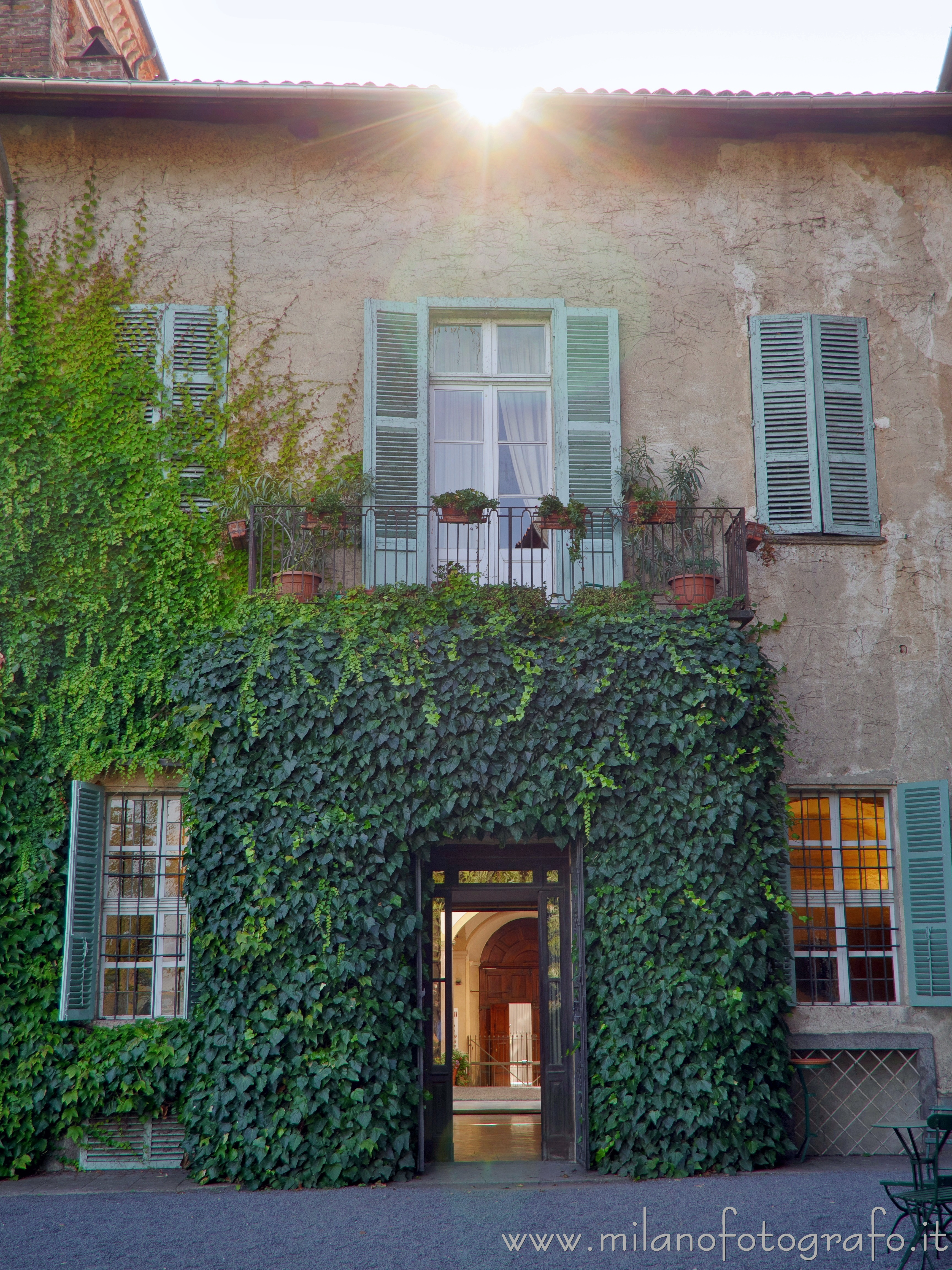 Biella (Italy): Main entrance of La Marmora Palace from the garden  - Biella (Italy)