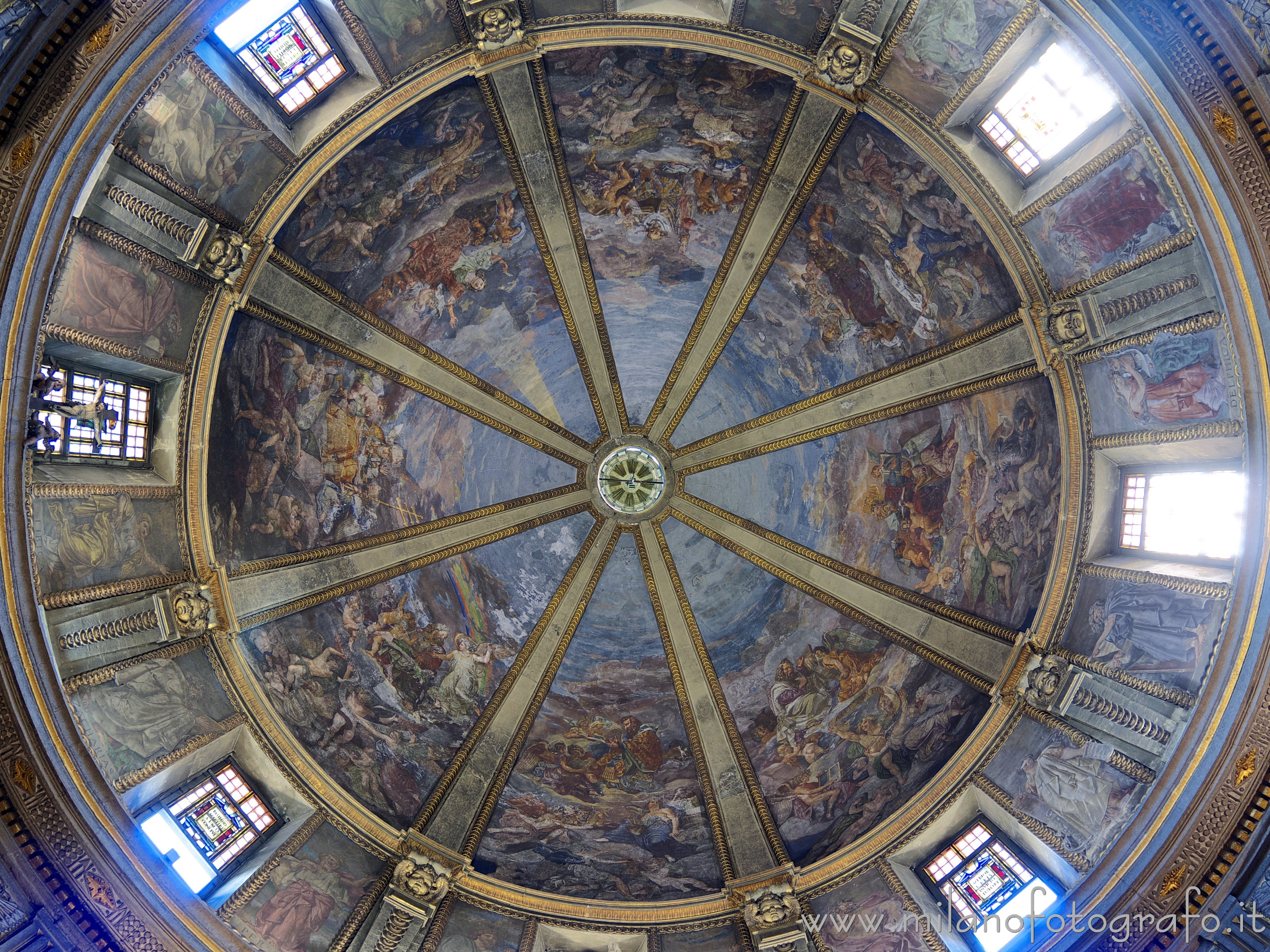 Milan (Italy): Interior of the dome of the Civic Temple of St. Sebastian - Milan (Italy)