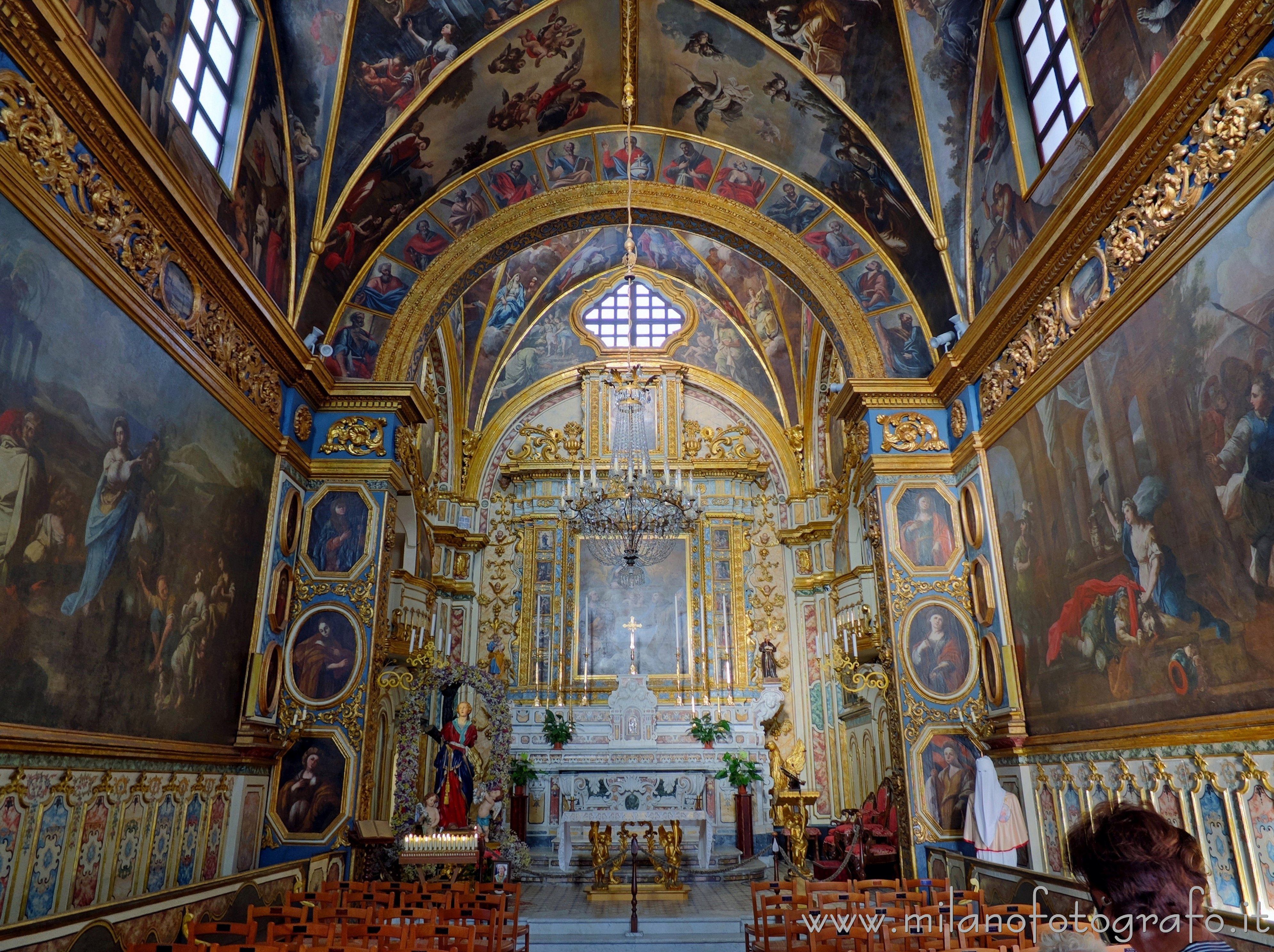 Gallipoli (Lecce, Italy): Interiors of the presbytery of the Church of Santa Maria della Purità - Gallipoli (Lecce, Italy)