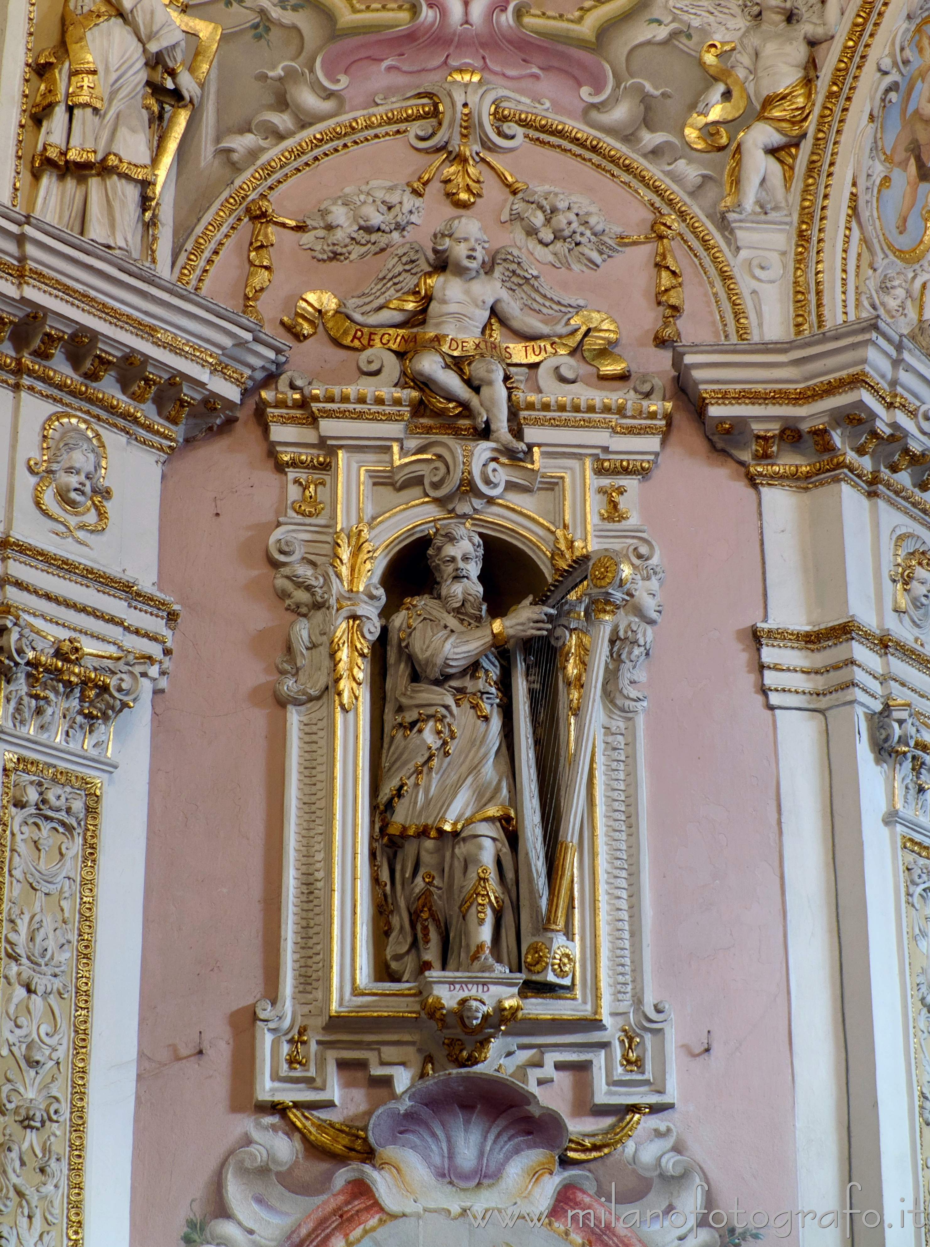 Mandello del Lario (Lecco): Statua di Re Davide Santuario della Beata Vergine del Fiume - Mandello del Lario (Lecco)