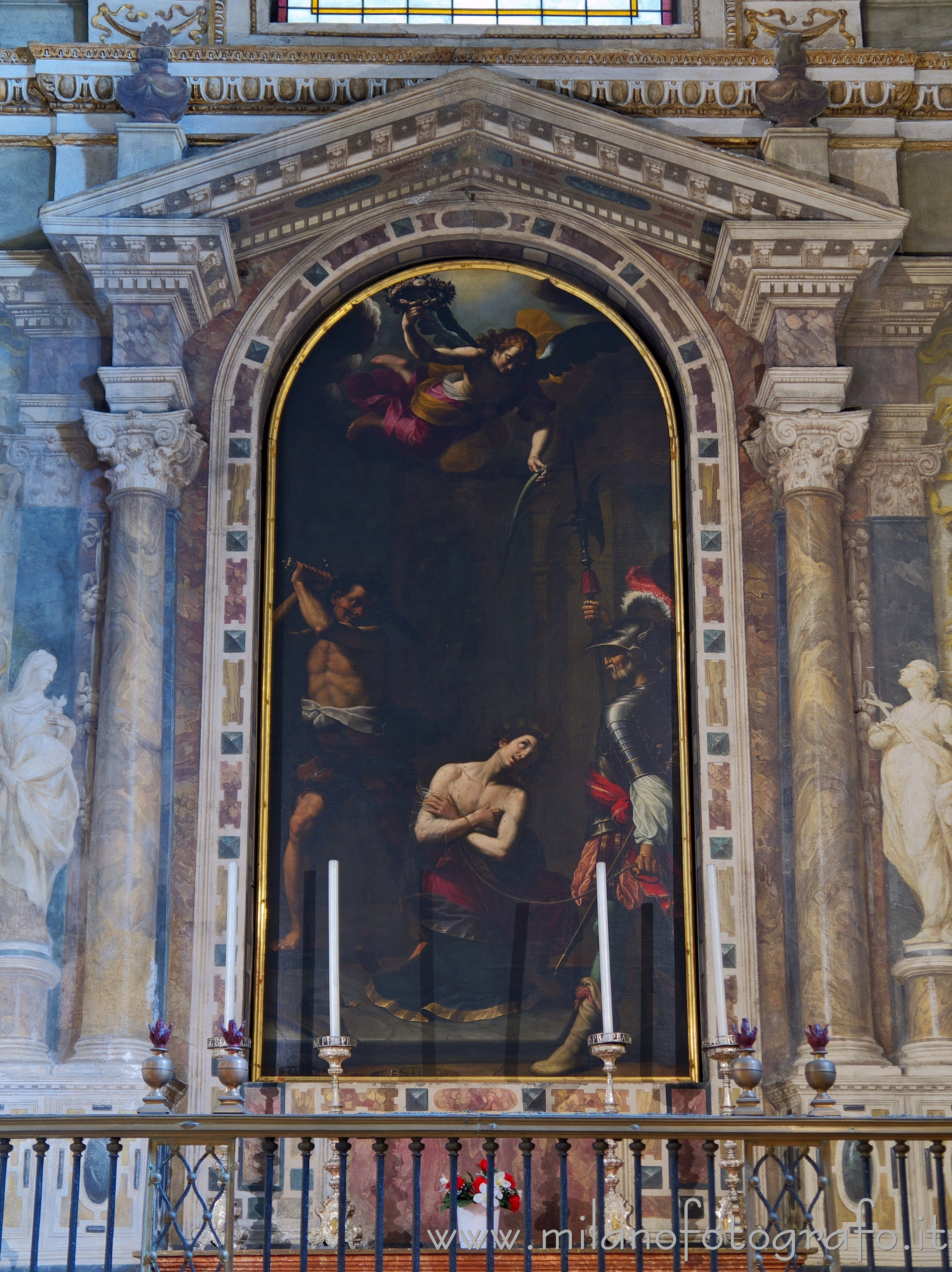 Milano: Ancona dell'altare di San Pancrazio nella Chiesa di Sant'Alessandro in Zebedia - Milano