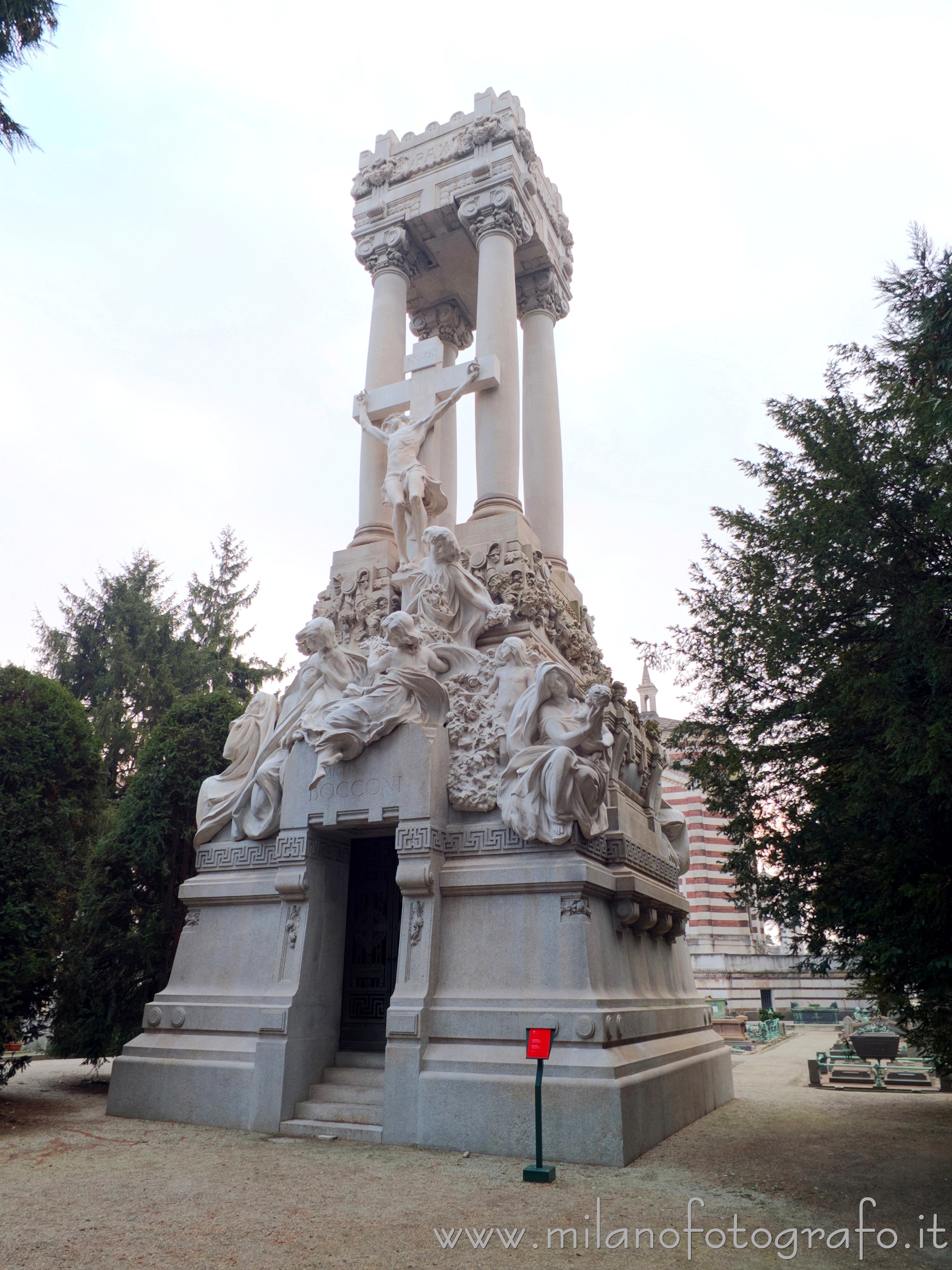 Milan (Italy): Funerary monument of the family Bocconi inside the Monumental Cemetery - Milan (Italy)