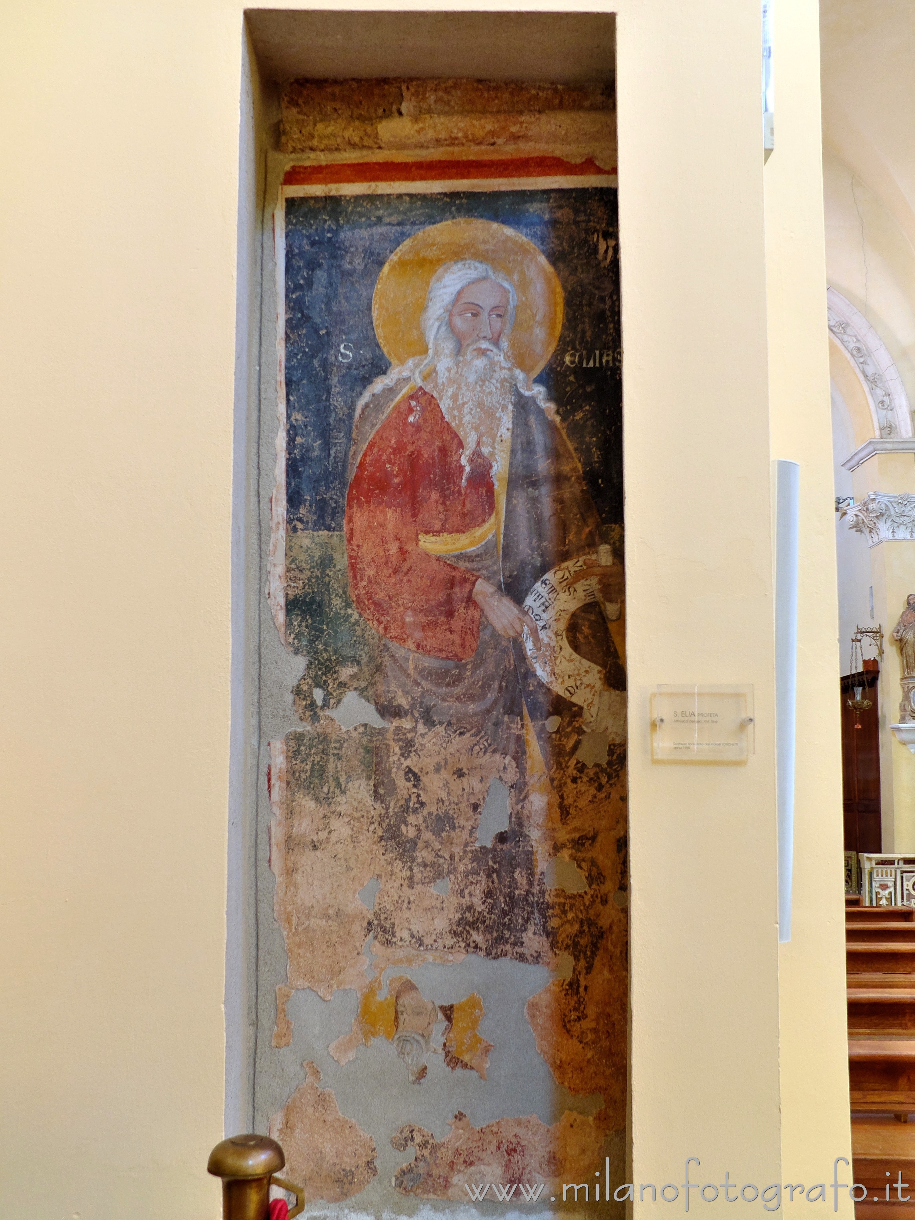 Racale (Lecce): Affresco di Sant'Elia nella Chiesa di San Giorgio - Racale (Lecce)