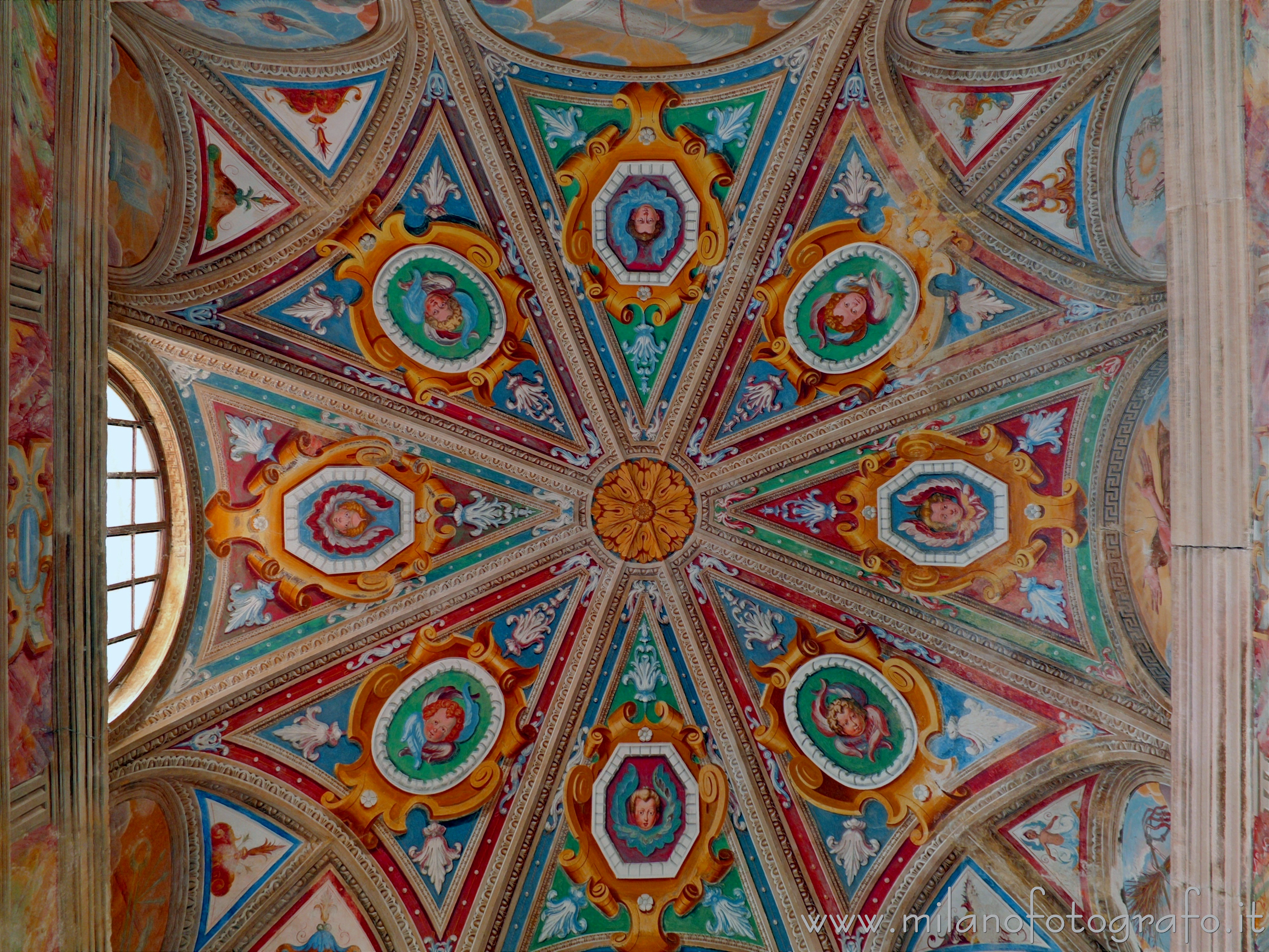 Orta San Giulio (Novara, Italy): Frescoed ceiling of the Chapel I of the Sacro Monte of Orta - Orta San Giulio (Novara, Italy)