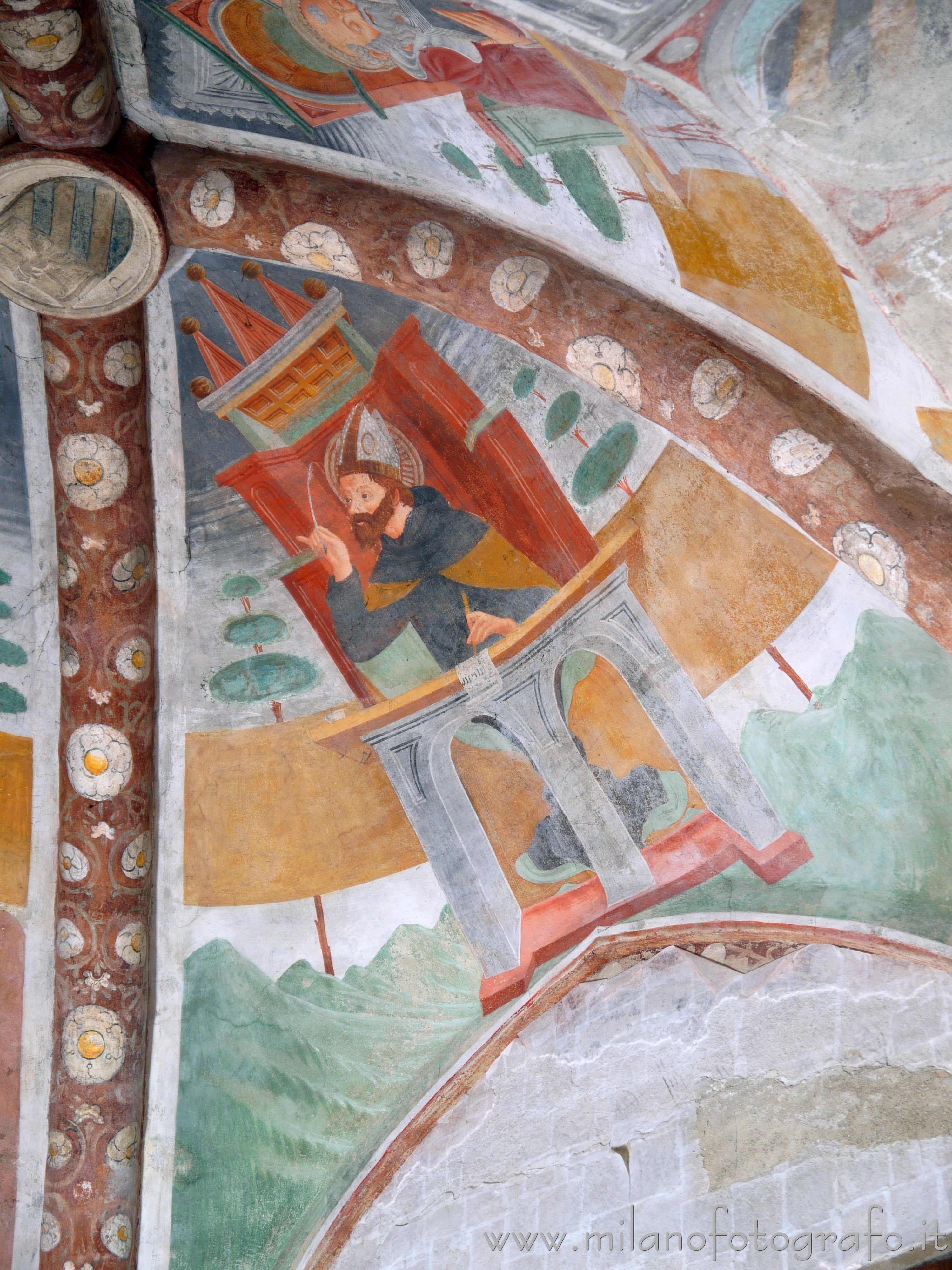 Settimo Milanese (Milan, Italy): Doctor of the Church on the vault of the Oratory of San Giovanni Battista - Settimo Milanese (Milan, Italy)