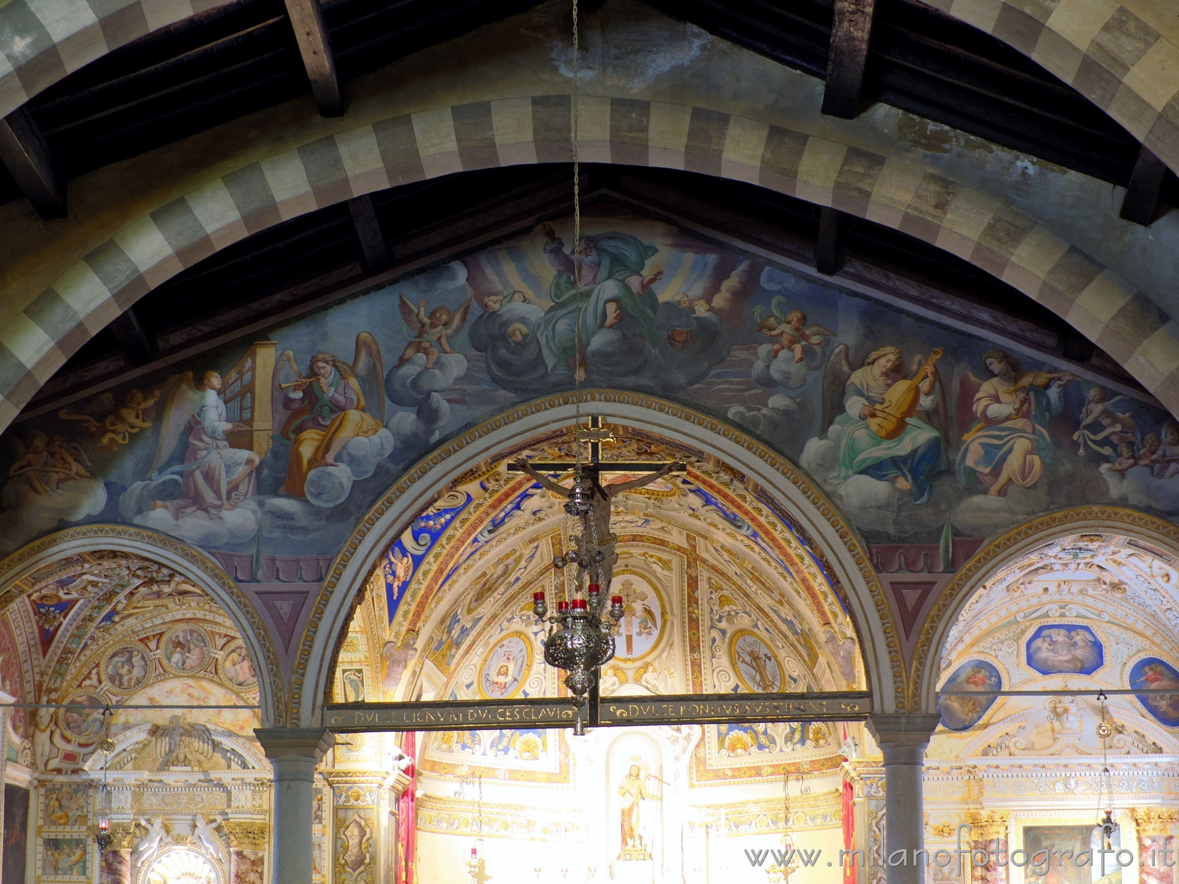 Torno (Como, Italy): Wall of the presbytery of the Church of Saint John the Baptist - Torno (Como, Italy)