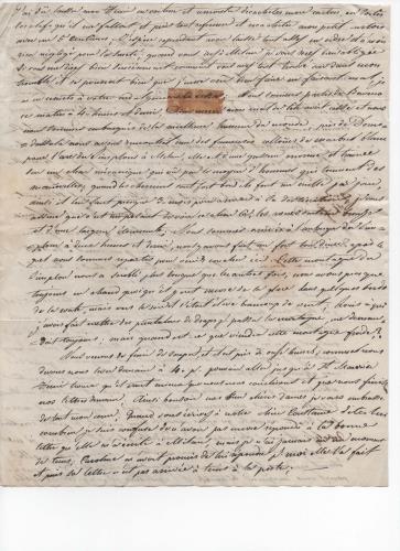 Foglio 2 della prima di 25 lettere scritte da Luisa D'Azeglio durante il suo viaggio a Baden.